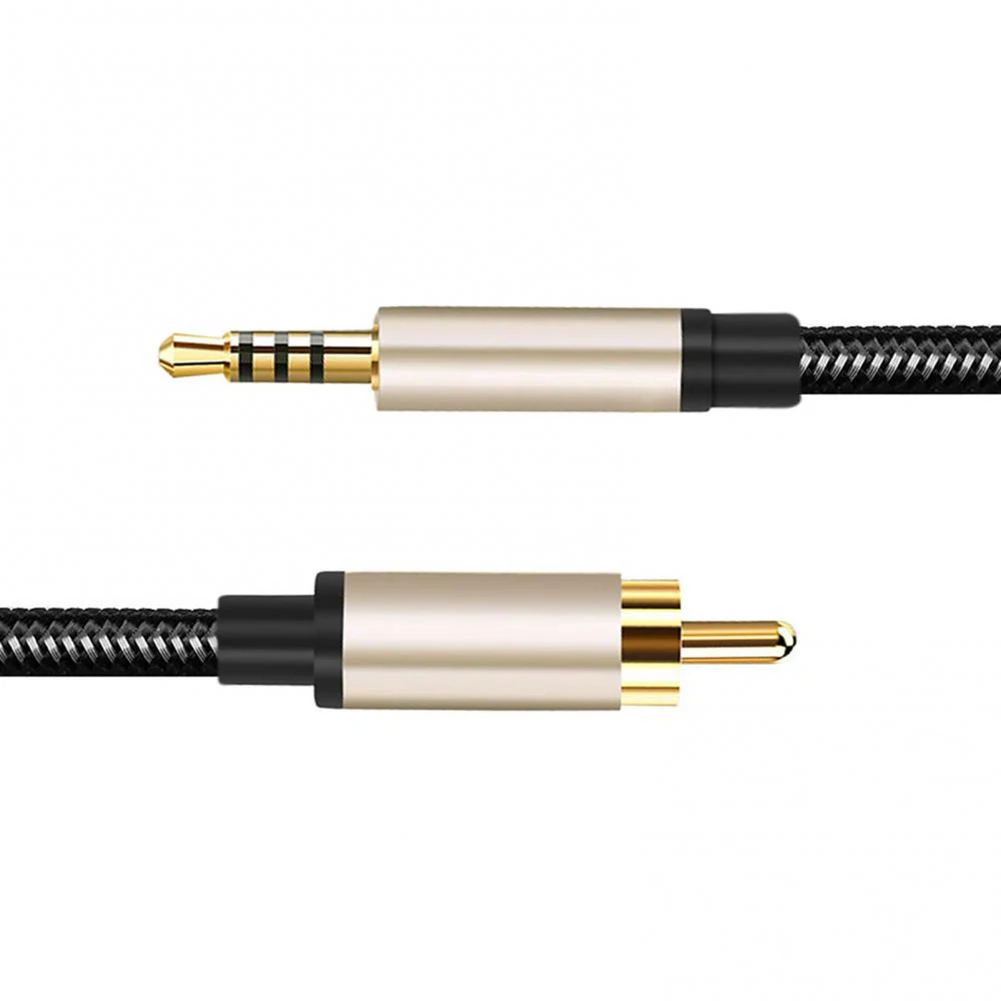 Cable conector Coaxial Jack de 3,5 MM RCA a RCA Cable Coaxial macho estéreo chapado en oro HiFi Home Theater para subwoofer HDTV - imagen 4