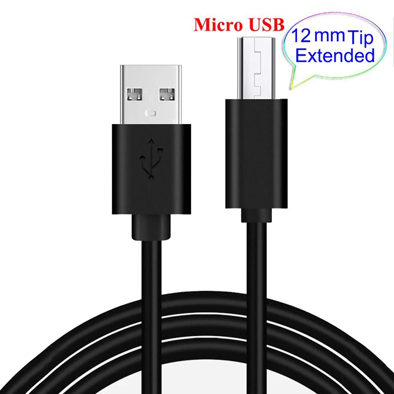 Cable Micro Usb de 12Mm, Cable de carga de enchufe largo para Blackview BV4900 Pro,BV5500 Plus,Oukitel WP12,Ulefone Armor Mini 2 - imagen 2