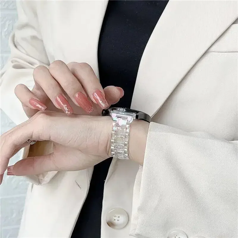 Correa de resina transparente de 22mm para reloj Realme 5, pulsera para reloj Realme S2/S S Pro/2 2 Pro/3 3 Pro, correa de repuesto - imagen 2