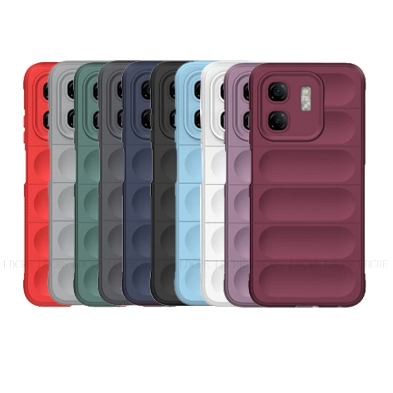 Para Infinix Hot 50i 4G Funda Infinix Hot 50i 4G Capa a prueba de golpes armadura trasera Protector de lente suave TPU Funda Infinix Hot 50i 4G