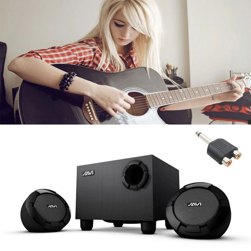 Adaptateur de conversion Audio stéréo double canal, prise 6.5mm vers 2 doubles RCA femelle Y, Mono canal, pour haut-parleur, Microphone, Guita - imagen 2