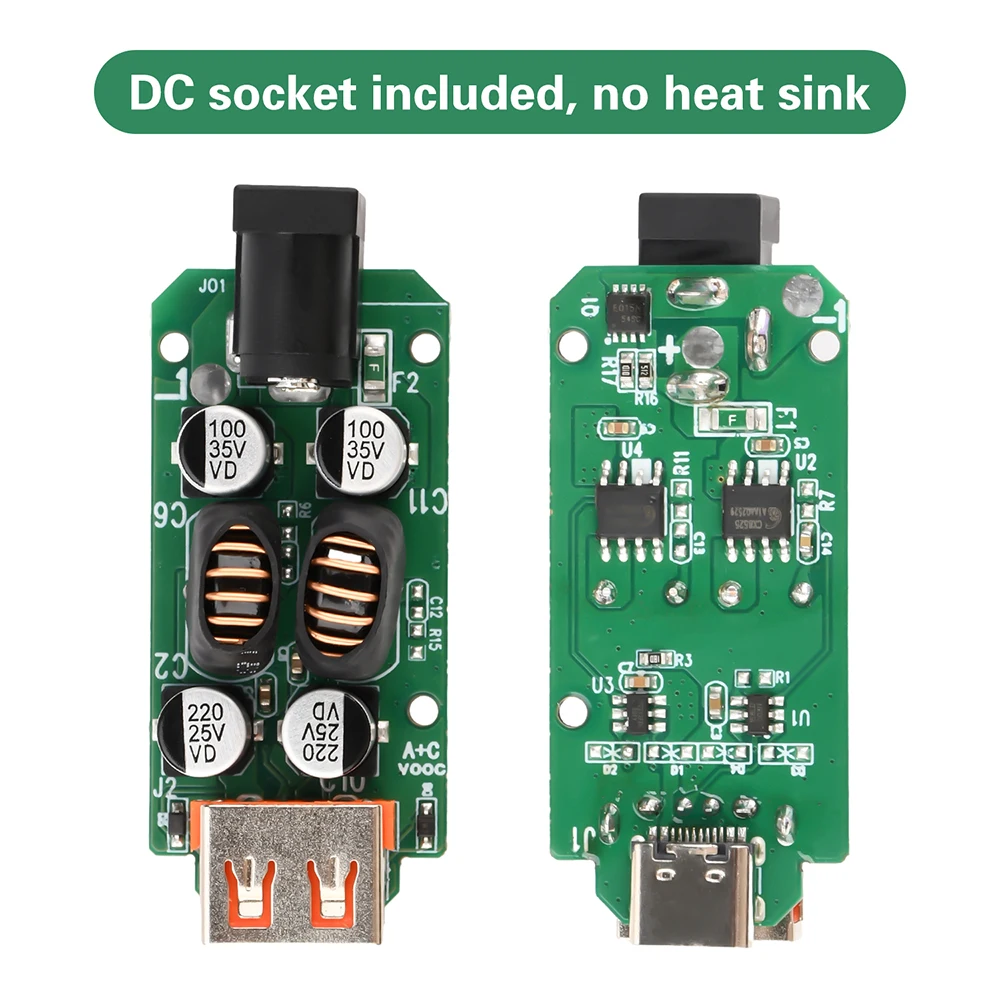 Adaptador de Carga Rápida para Teléfono Móvil QC3.0/QC3.0+ USB Tipo-C, Módulo Reductor de Voltaje DC9-30V, Compatible con Carga Rápida Multiprotocolo - imagen 5