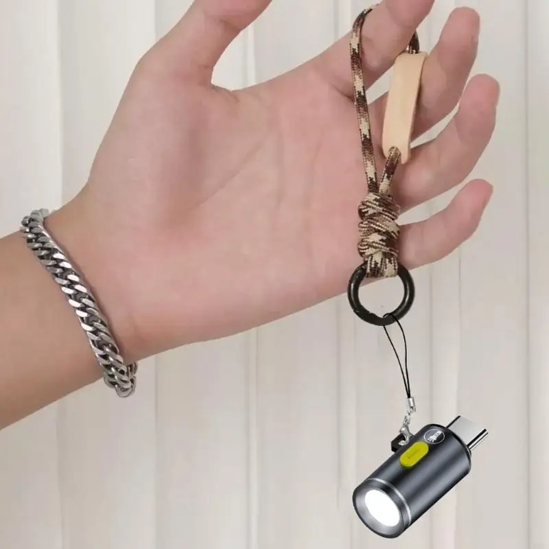 Linterna Mini Tipo C portátil 55kc con alto brillo pequeño LED mini antorchas LED para acampar y caminar - imagen 5
