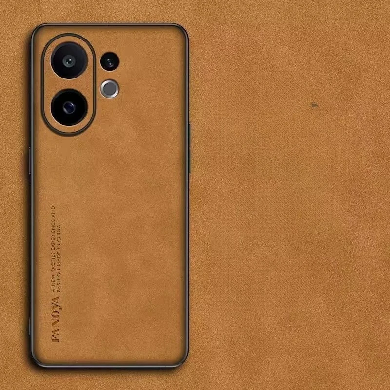 Para VIVO V60 V 60 funda trasera dura mate de piel de oveja de lujo para VIVO V50 Lite protección de cámara a prueba de golpes cubierta de teléfono de marco suave - imagen 5