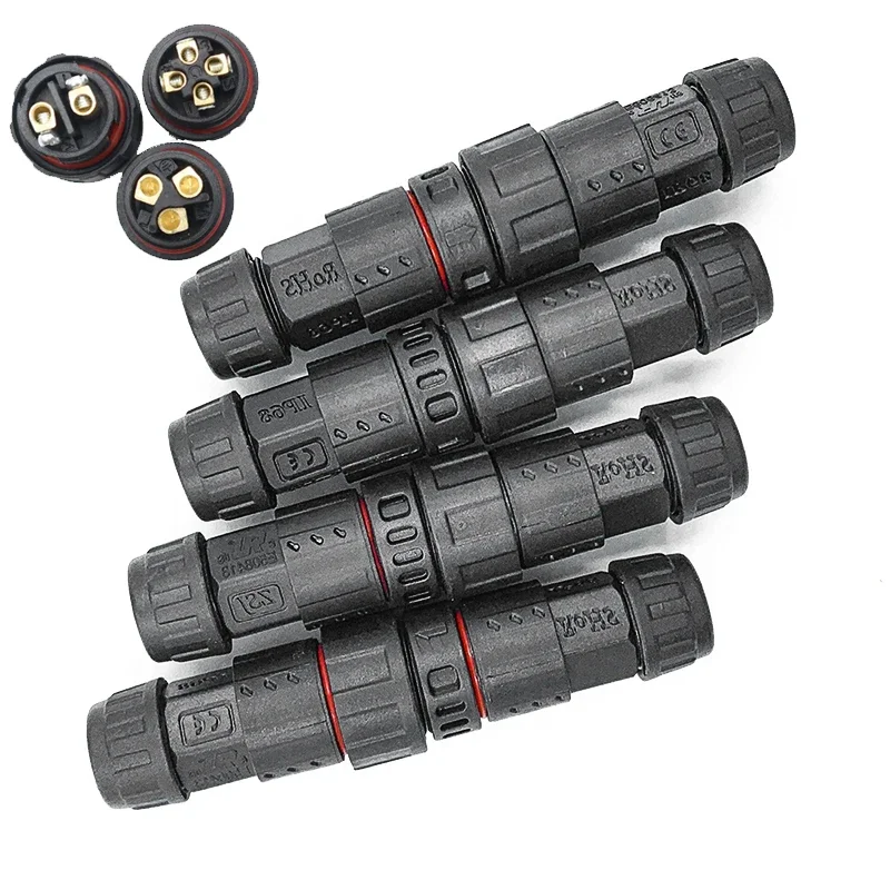 Conector macho hembra M19 resistente al agua IP68 2 3 4 5 pines conectores de Cable de bloqueo de tornillo 500V 20A 10,5mm enchufe de aviación eléctrica - imagen 2