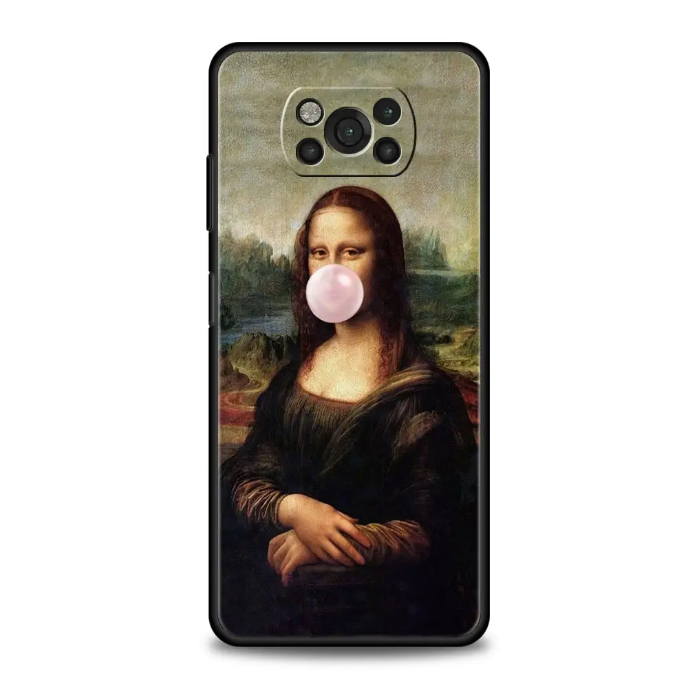 Funda de teléfono para Xiaomi Poco X6, X5, X4 Pro, 5G, X3, NFC, F5, F4, M5, M4, M3, F3, GT, C51, C50, C55, arte estético, David Mona Lisa - imagen 4