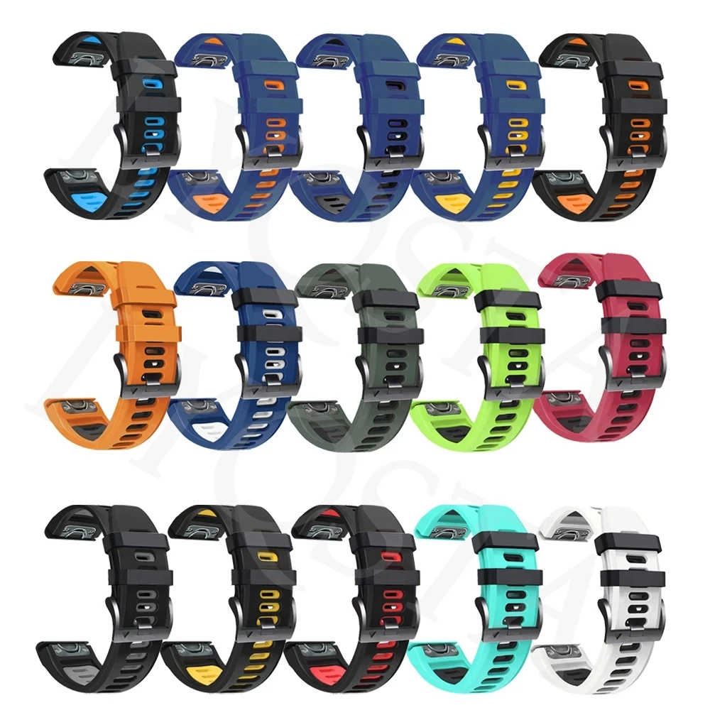 Bandas de silicona de 22mm y 26mm para Garmin Fenix 7X 7 6X 6 Pro 5X 5 Plus 3 3HR Correa Enduro Epix Gen 2 Tactix pulsera deportiva - imagen 2