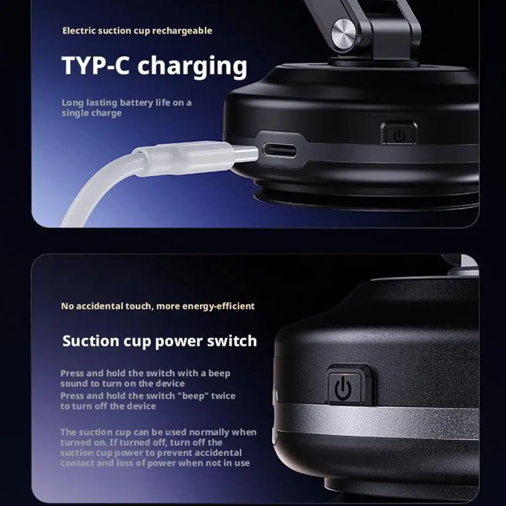 Ventosa eléctrica, soporte magnético para teléfono móvil, adsorción al vacío, navegación para coche, ventosa multifuncional para salpicadero - imagen 2
