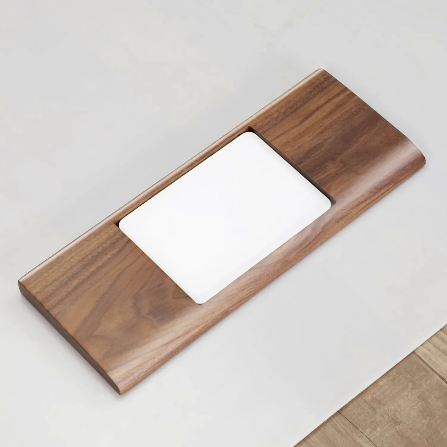 Reposamuñecas para teclado, Base mágica para Trackpad, soporte de mano para teclado mecánico, soporte multifuncional personalizado, accesorios de madera de nogal - imagen 5