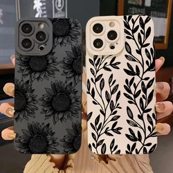 Funda Silicona Samsung Galaxy A16 / A14 / A13 – Girasol Negro