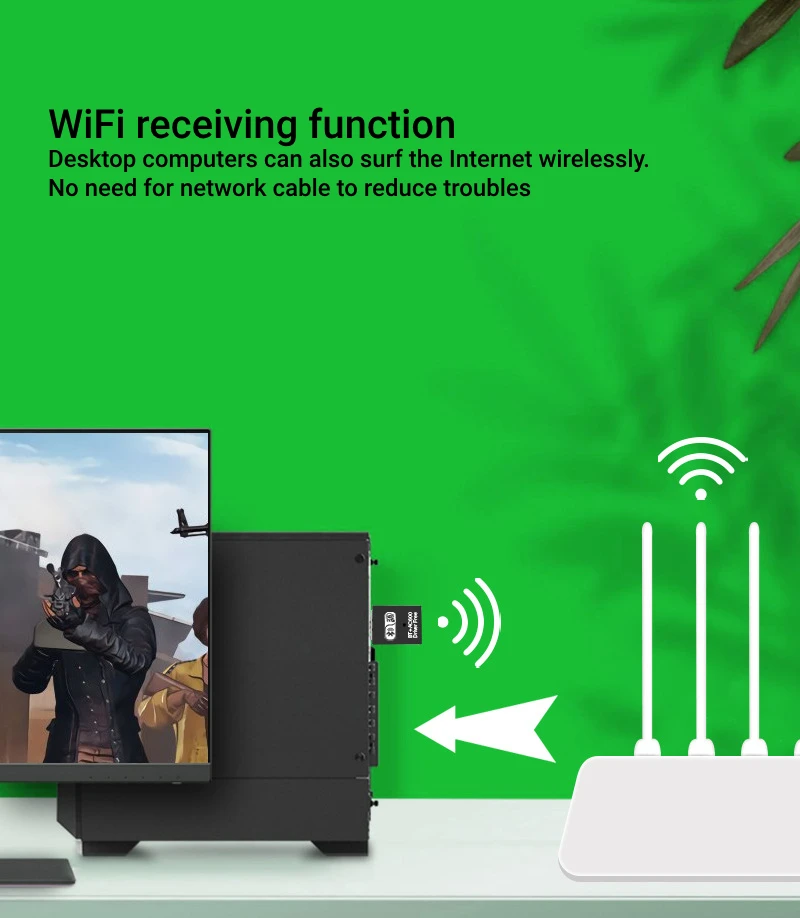 WIFI 6 AX900 Bluetooth 5,4 tarjeta de red 2 en 1 Dongle banda Dual 2,4G y 5GHz USB WiFi red receptor Wlan inalámbrico controlador GRATIS - imagen 3