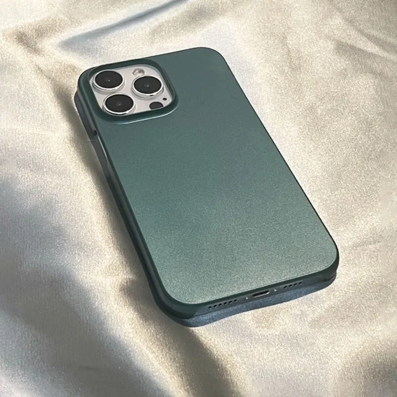 Funda trasera dura ultrafina de Color caramelo de lujo para iPhone 15 14 Plus 12 11 13 mini Pro Max SE mate medio paquete PC Shell Coque - imagen 4