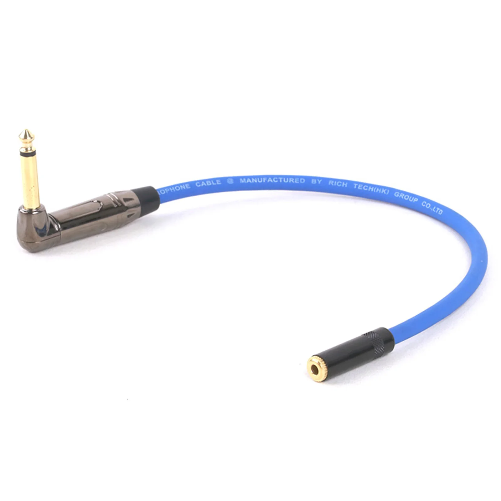 Guguo-conector macho de ángulo recto Mono de 6,35mm de alta calidad, convertidor de adaptador de Jack hembra estéreo de 3,5mm para micrófonos de guitarra - imagen 3