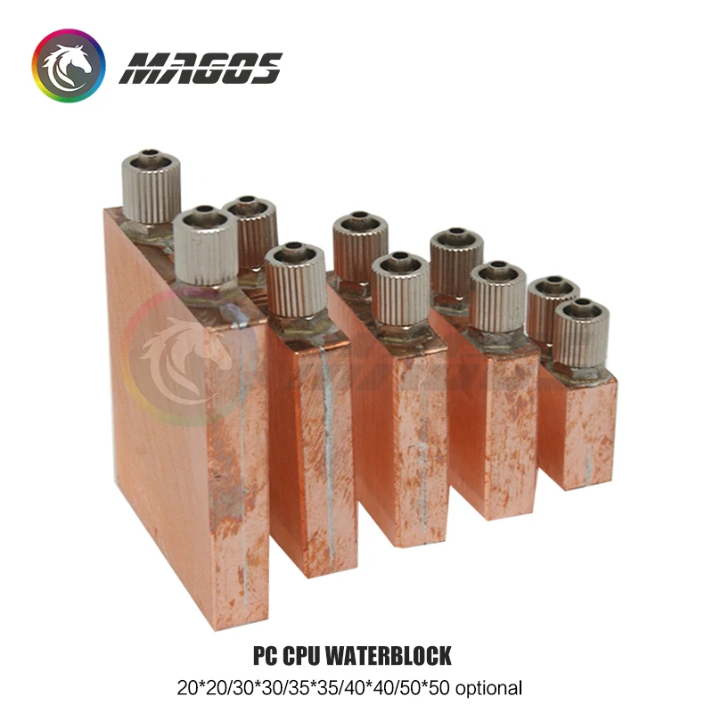 Disipador de calor de refrigeración semiconductor TEC de cobre puro Micro bloque de agua para CPU de ordenador portátil 40X40 30X30 50X50 - imagen 5