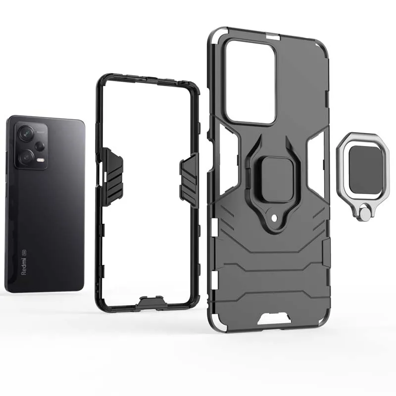 Funda a prueba de golpes para Xiaomi Redmi Note 12 13 Pro Plus A3 12S 12C 13C 14C 4G 5G, funda de teléfono con soporte de armadura, funda protectora trasera - imagen 5