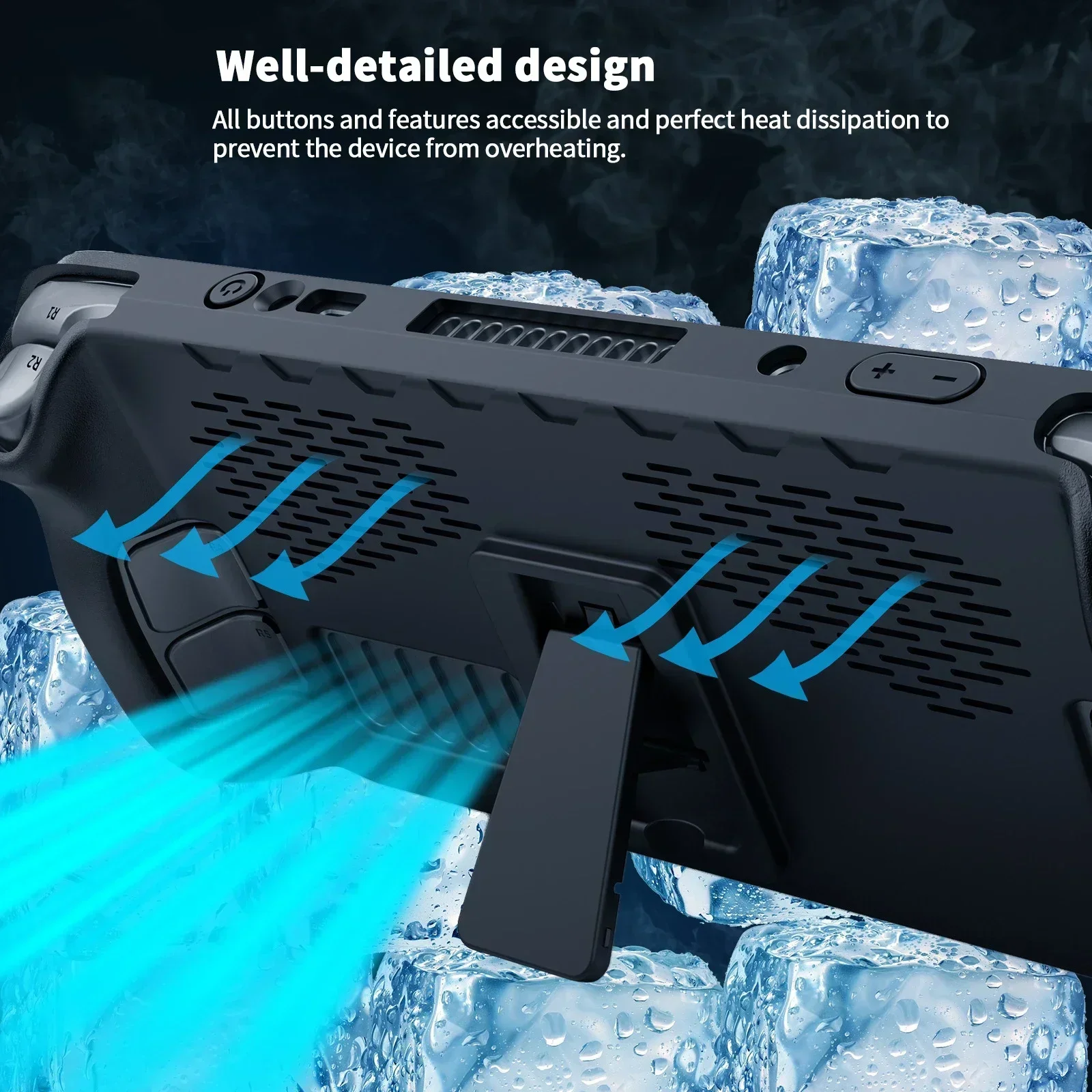 Estuche de almacenamiento de concha suave para consola de juegos Steam Deck, funda de Estuche De Viaje portátil con pegatina de soporte para accesorios de Steam Deck - imagen 4