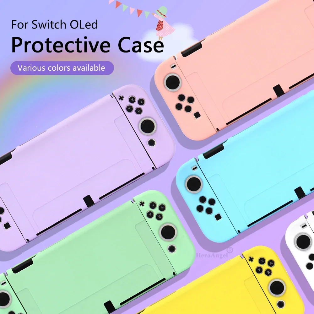 9 colores para Nintendo Switch OLED accesorios carcasa protectora NS consola de juegos TPU todo incluido funda protectora suave bolsa