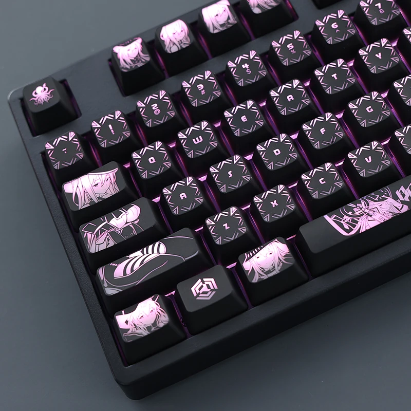 1 Juego de teclas retroiluminadas de Anime Arknights Skadi, revestimiento de PC para Logitech G610 G512 Razer BlackWidow Huntsman Corsair K70 K95 - imagen 2