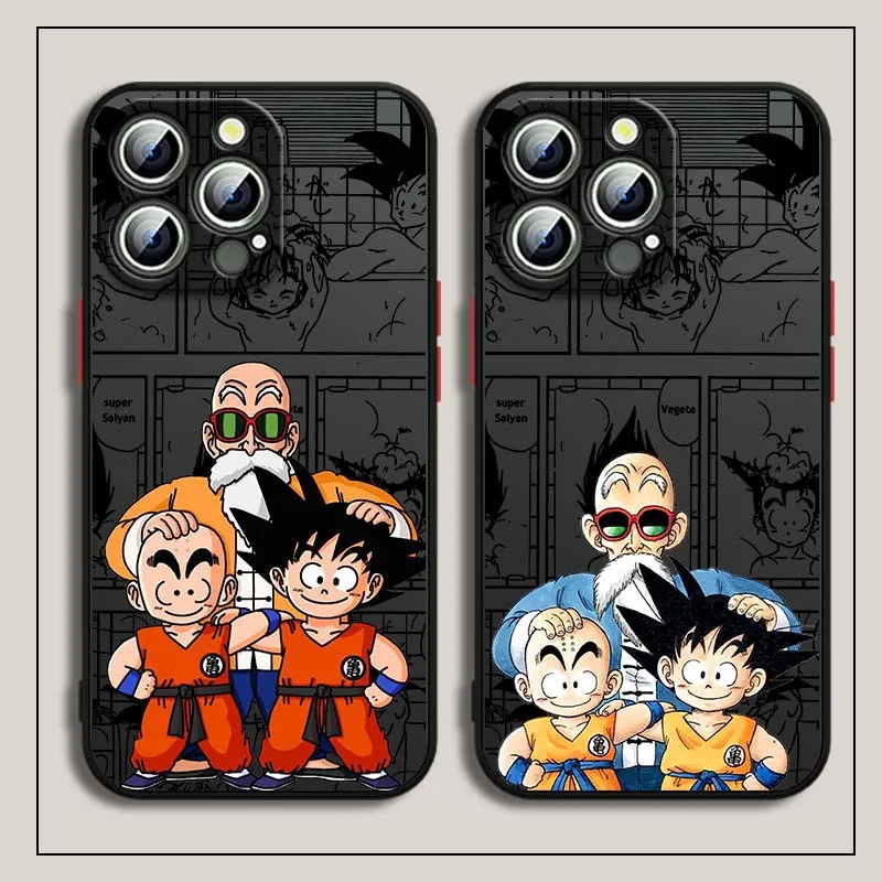 D-Dragon Ball Master Roshi para Apple iPhone 17 16 15 14 13 12 11 Air Plus Pro Max funda de teléfono translúcida esmerilada - imagen 2