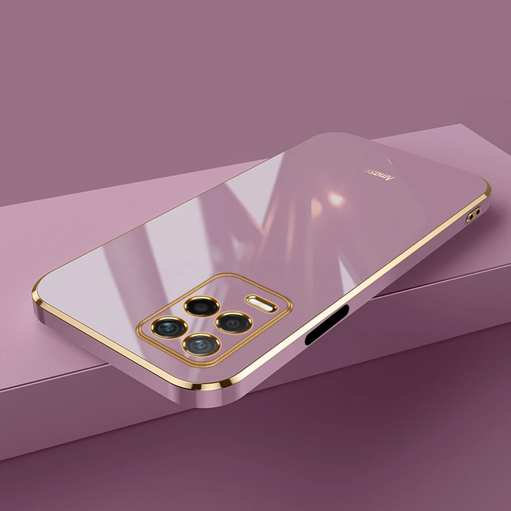 Funda cuadrada de lujo para oppo A54, carcasa trasera de silicona a prueba de golpes, 4G, Realme 8, 5G, CPH2239, RMX3241