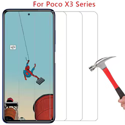 Funda de teléfono para xiaomi poco x3 pro nfc gt vidrio templado en pocox3 x 3 3x x3pro x3nfc x3gt pocox3pro contraportada poc pco x3case 5g