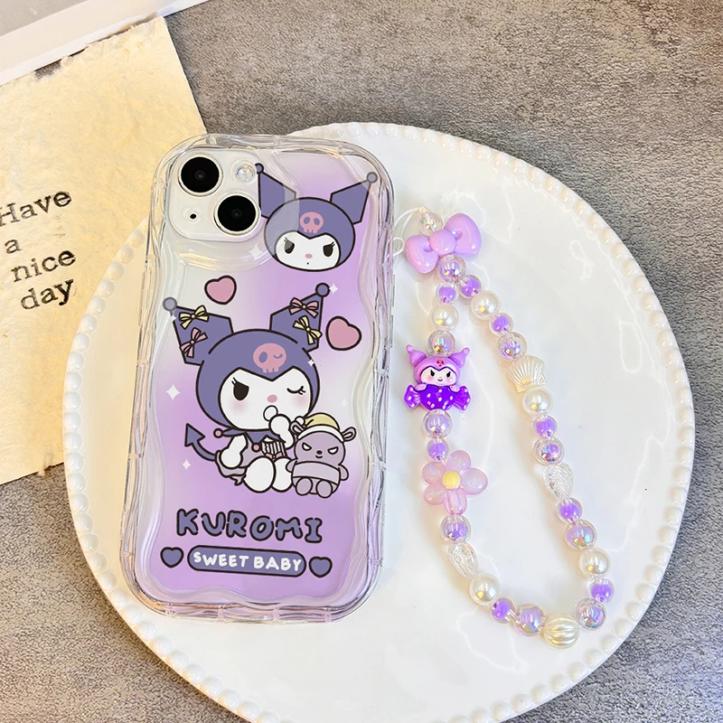 Bonita funda con cadena Kuromi Cinnamoroll Melody para Infinix Spark Go 2 Hot 50 Pro Plus Smart 10 Plus Note 50X 50S 50 Pro Camon 30 Pro - imagen 2