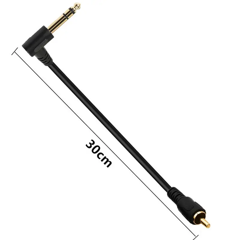 Cabezal chapado en oro con núcleo de cobre puro de 30cm, Cable de Audio mezclador de altavoz macho Mono/estéreo de 6,35mm a RCA macho - imagen 5