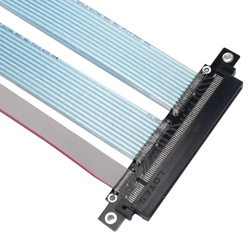 PCI-E X16 a 16X 4,0 macho a hembra Cable de extensión elevador tarjeta gráfica chasis de computadora PCI Express cinta extensora 256G/bps - imagen 4
