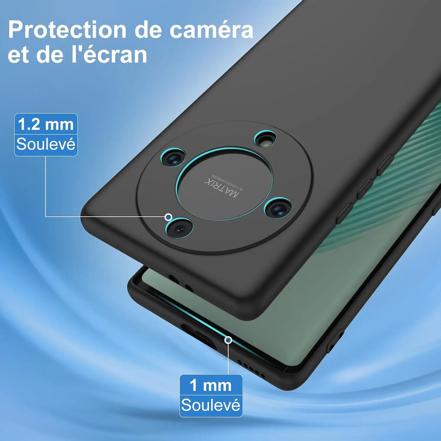 Funda protectora de lente a prueba de golpes de TPU mate negro para Huawei Honor Magic 6 5 Lite X9B X9A - imagen 5