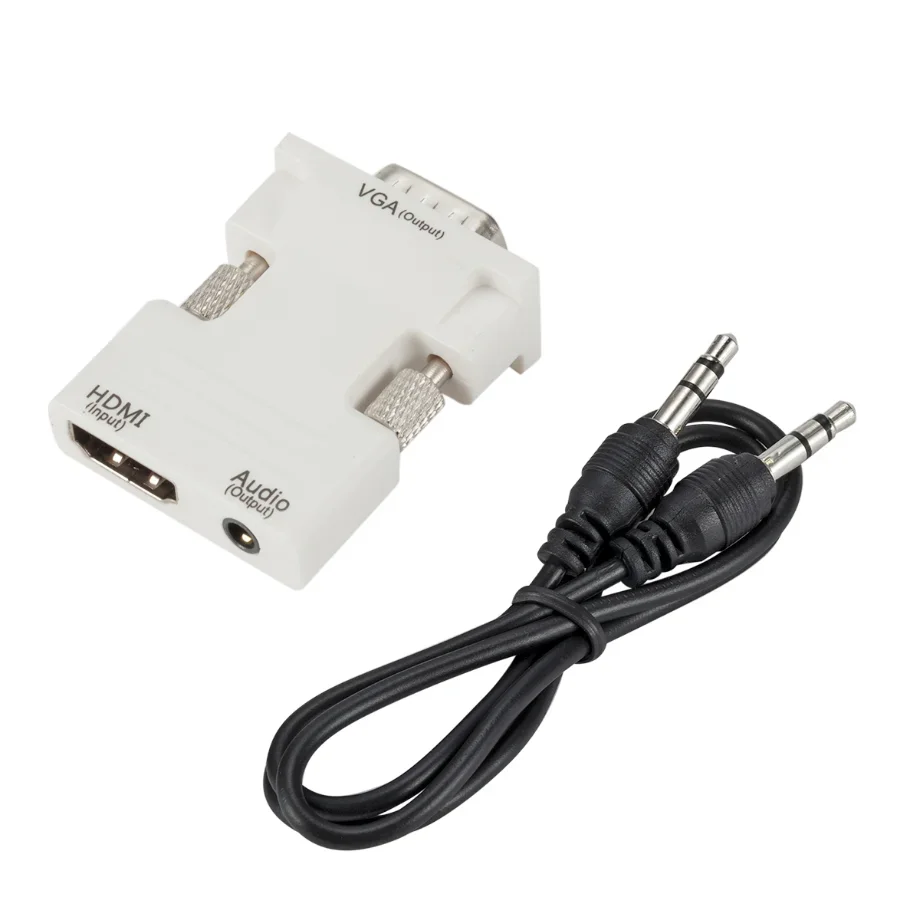PzzPss convertidor HDMI a VGA, Cable de Audio de 3,5 Mm, 1080P, adaptador hembra a VGA macho para PC y portátil - imagen 4