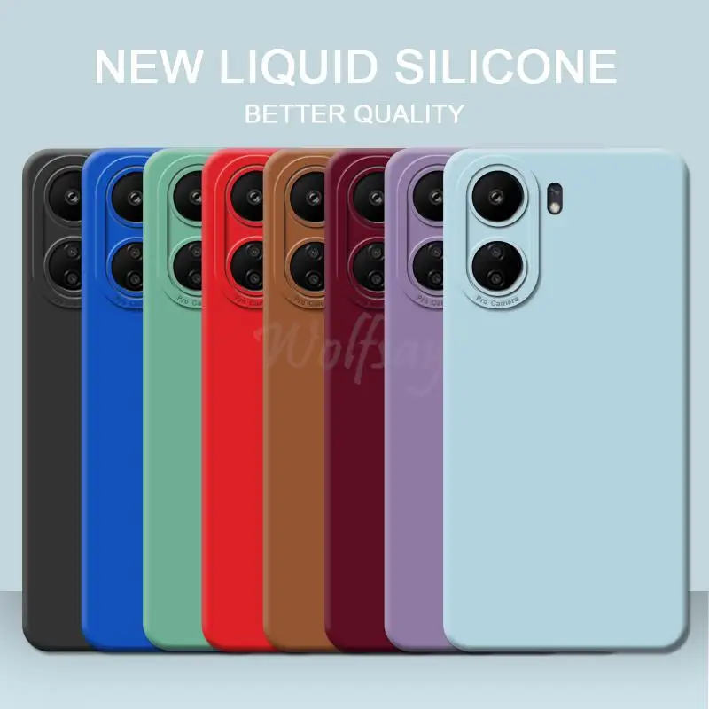 Para Xiaomi POCO C65 funda nueva de lujo de silicona líquida funda protectora de cámara de goma lisa funda POCO C65 funda POCO C65 a prueba de golpes