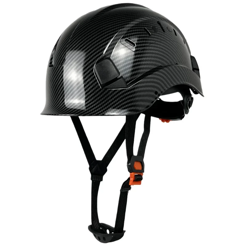 Casco de seguridad con patrón de fibra de carbono para ingeniero Ansi, casco duro de construcción, gorra de trabajo protectora ABS de alta calidad para hombres, Industrial - imagen 2