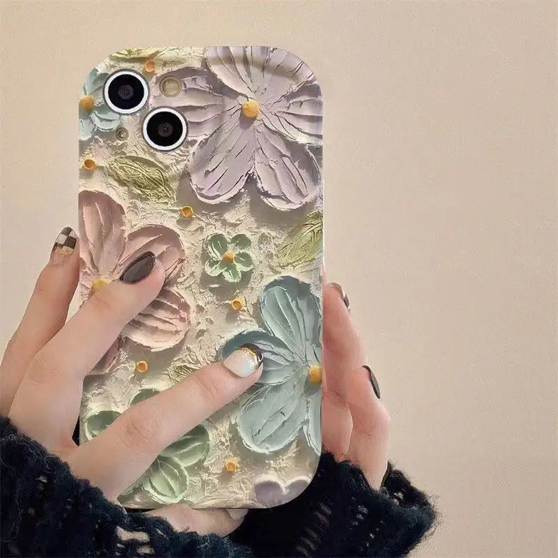 Funda Retro con pintura al óleo de flores para Samsung Galaxy, A15, A25, A04, A05, A05S, A04E, A13, A33, A30, A31, A50, A22, A51, A71, A72, A73, A02, A03, M54 - imagen 2