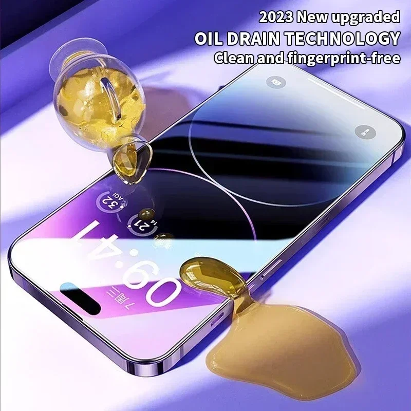 Protector de pantalla de vidrio templado para iPhone, cubierta completa, protección de vidrio para iPhone 11, 12, 13, 14, 15, 16 Pro Max, 14, 15, 16 Plus, 5 unidades - imagen 3