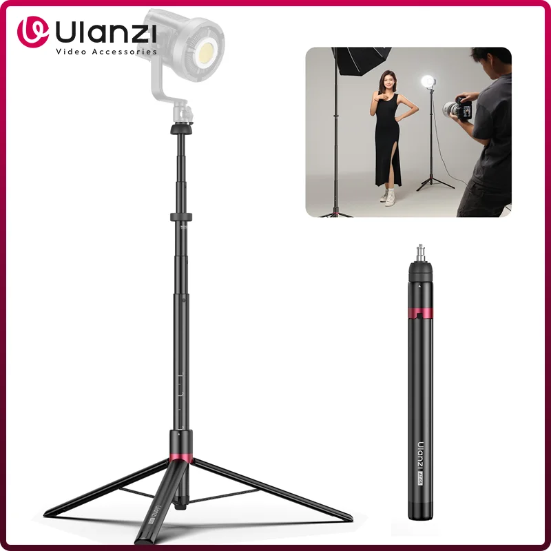 Ulanzi AT-05 trípode con soporte de luz de 2M para cámara de luz de Panel de luz Cob de 40W Pro 120W 200W con tornillo de 1/4 "para Kit de estudio de fotografía - imagen 2