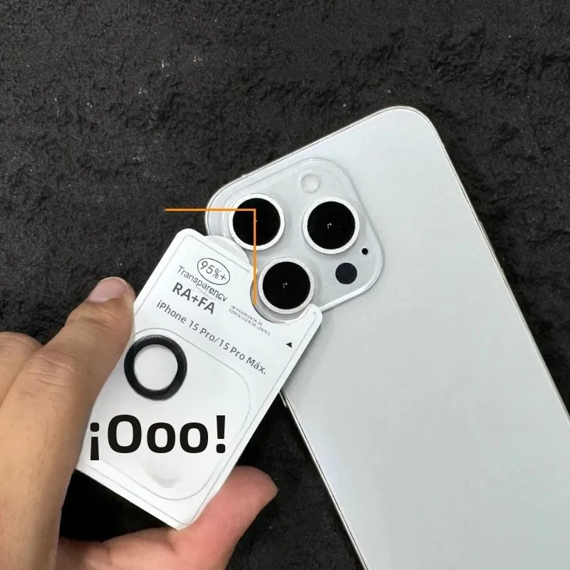 Vidrio de lente Ling de Metal azul para IPhone 17 Air 14 15 16 17 Pro Max, Protector de cámara de aleación, tapa de película de lente trasera con posicionador - imagen 4