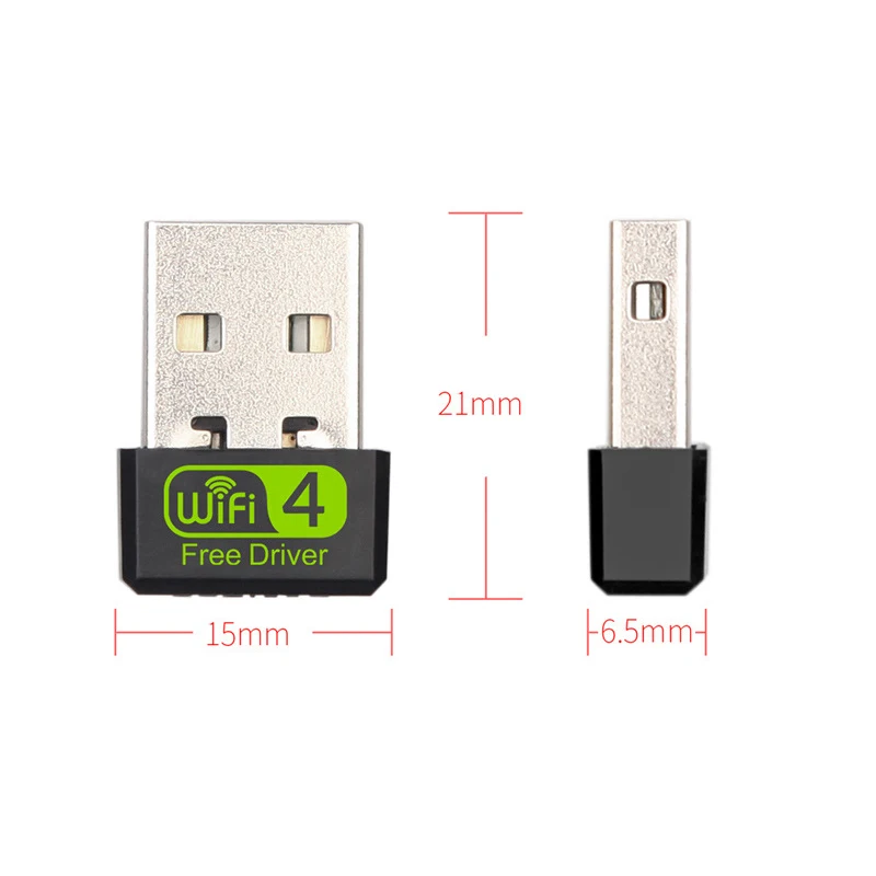 Adaptador inalámbrico USB, tarjeta de red Wi-Fi4 de 150Mbps, controlador gratuito, Dongle receptor Wifi RTL8188GU para Win7/8/10, Adaptador de escritorio para PC - imagen 5