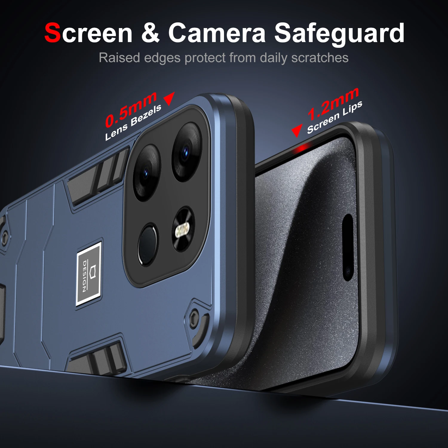 Funda para Tecno Pop 7 Pro Armor a prueba de golpes, protección de silicona, cámara completa de lujo, funda dura para teléfono, tecnop7pro, BF6, BF7h - imagen 3