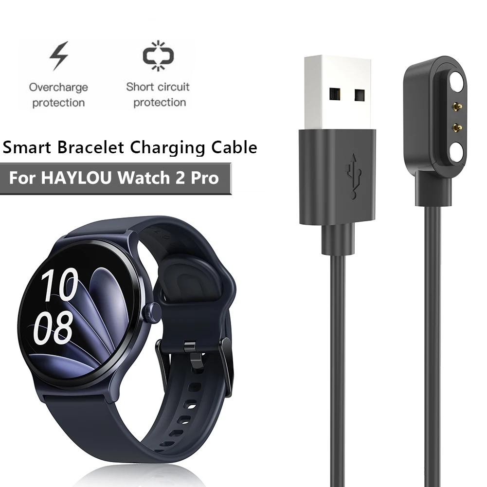 Cargador de reloj inteligente, Cable de carga magnético para HAYLOU Watch 2 Pro(LS02 Pro)/Solar Lite, Cable de línea de carga USB, accesorios de reloj - imagen 2