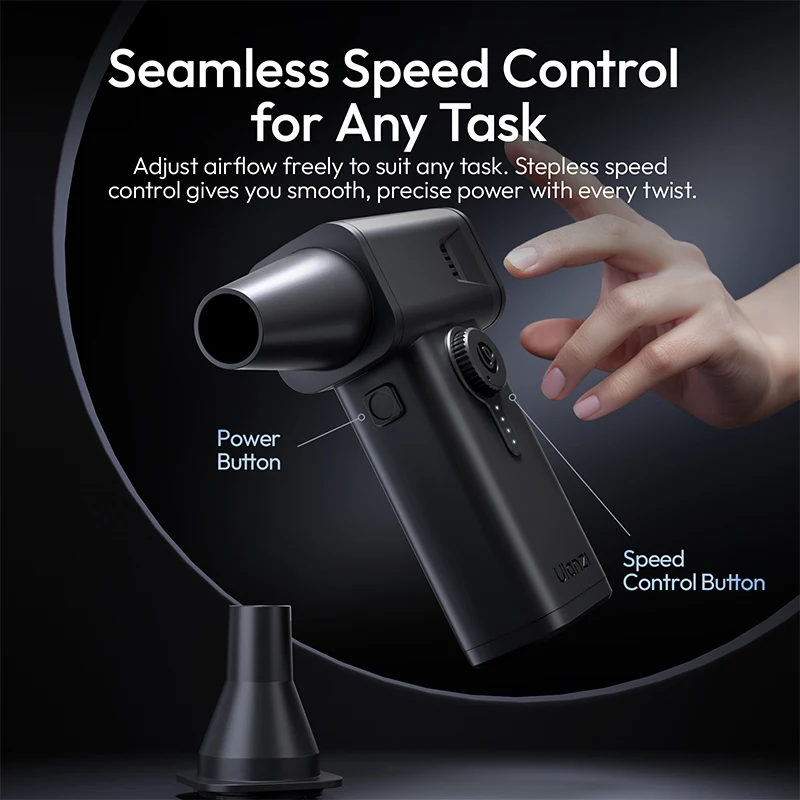 Ulanzi AD02 STORM-espolador de aire eléctrico II, potente soplador para cámara, teclado de ordenador, casa de mascotas, herramientas de fotografía Interior de coche - imagen 4