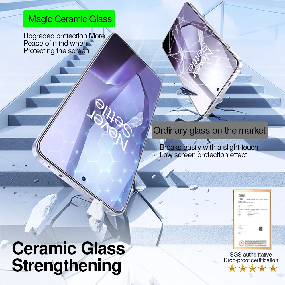 SmartDevil-Protector de pantalla de película de vidrio templado, sin polvo, para OnePlus ACE 5 pro 5, cobertura completa, transparente, antihuellas - imagen 5