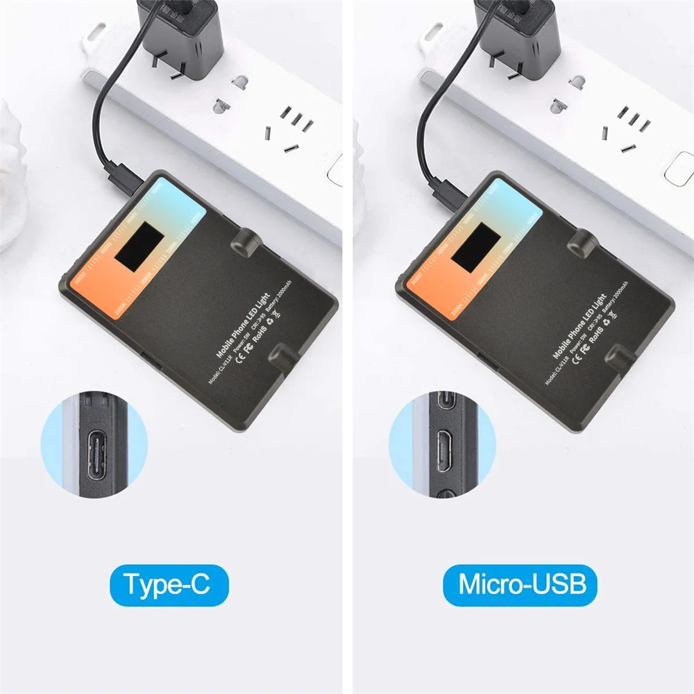 Nuevo Luz de relleno para Selfie de teléfono móvil, luces LED de vídeo en vivo de 2500K-9000K para ordenador portátil, luz de relleno para videoconferencia y teléfono inteligente - imagen 5