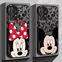 Funda de teléfono Disney Mickey Minnie para Samsung Galaxy A12 A14 A50 A70s A20s A30s A03 A04s A10s A11 A11 A13 A05 funda blanda