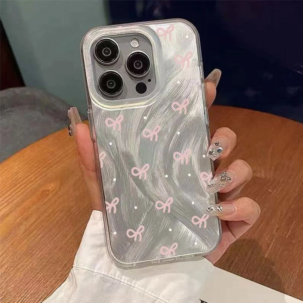 Funda Silicona iPhone Vintage Plateado con Lazo Láser – Múltiples Modelos - imagen 3