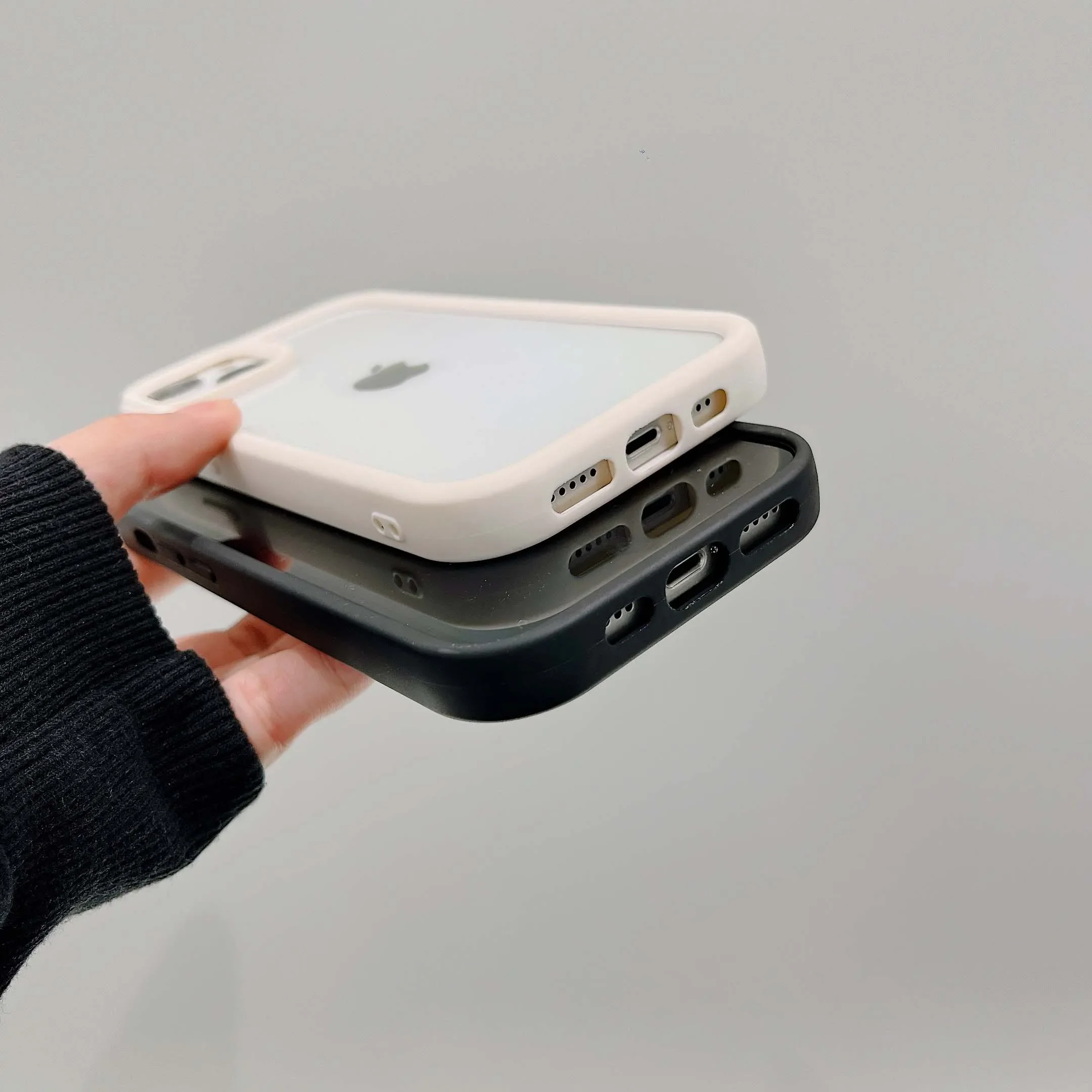 2024 jane a prueba de golpes 2 en 1 ins rojo naranja negro funda de teléfono clásica para iphone 15 13 promax 12 14 pro max contraportada fundas - imagen 5