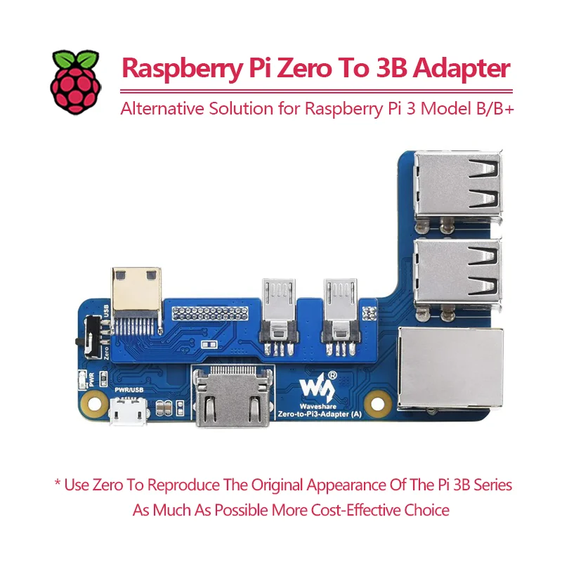 Adaptador Raspberry Pi Zero a 3B, solución alternativa para Raspberry Pi 3 Modelo B/B+, basado en Raspberry Pi Zero - imagen 2