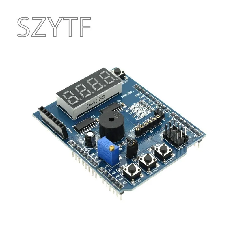 Escudo multifunción con zumbador LM35 4 dígitos Módulo de placa de expansión LED Digital para Arduino UNO R3 Lenardo Mega2560 Diy Kit - imagen 5