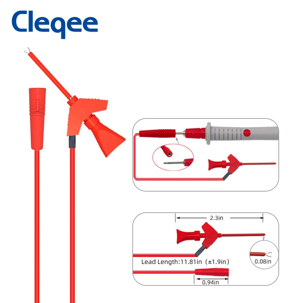 Kit de cables de prueba para multímetro, 28 Uds., pinzas de cocodrilo, sondas de prueba flexibles de alto voltaje, Clip de prueba de perforación de aislamiento reemplazable - imagen 5