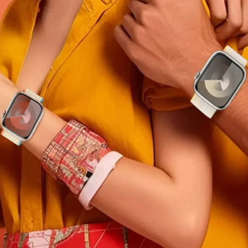 Nueva correa de nailon para Apple Watch Band Ultra 2 49mm 44mm 40mm 45mm 42mm 38mm 41mm pulsera deportiva iWatch Series 9 8 SE 7 6 5 - imagen 5