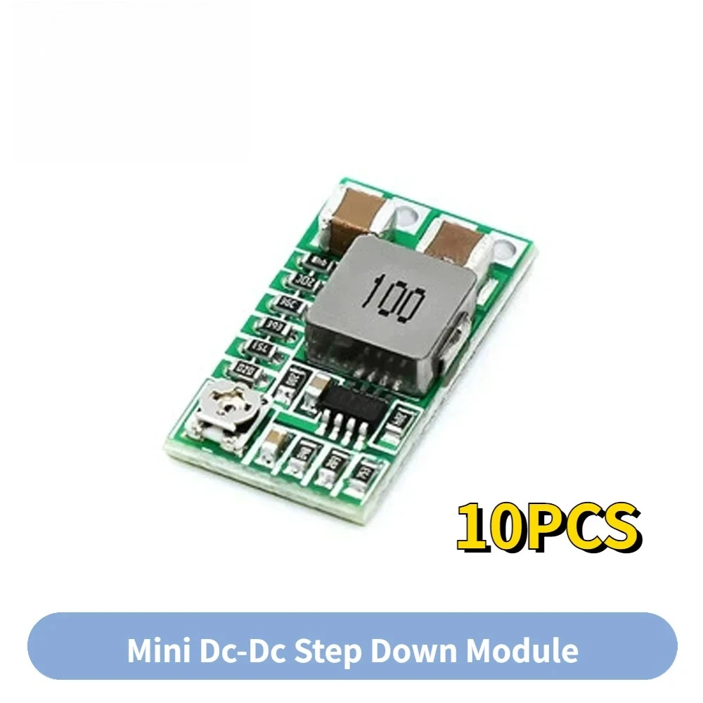 10 Uds Mini DC-DC módulo de fuente de alimentación reductor 4-20V 12V a 5V 3A convertidor Buck eficiencia ajustable 97,5% - imagen 4